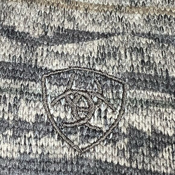 Ariat Wesley Sweater Jetty Gray Serape Print Southwestern Men’s XL Brown Aztec - Picture 5 of 12